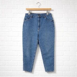 Lee Jeans Women Plus Size 18 Blue Tapered Leg High Waisted Vintage Mom Denim 90s